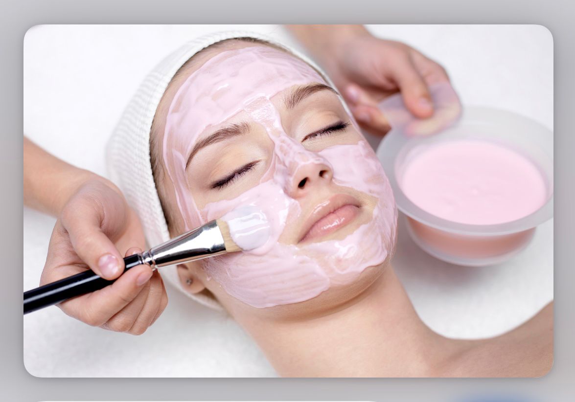 Professional spa facial treatment and skincare